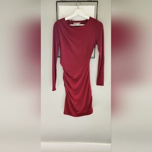 Banana Republic Petite XS Women's Red Long Sleeve Mini Dress